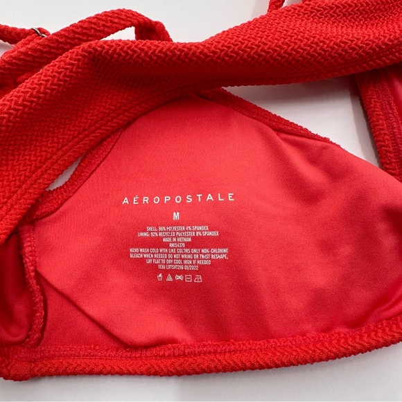 Aeropostale Vibrant Bikini Set Neon Coral & Neon Yellow 2pk - Picture 6 of 11